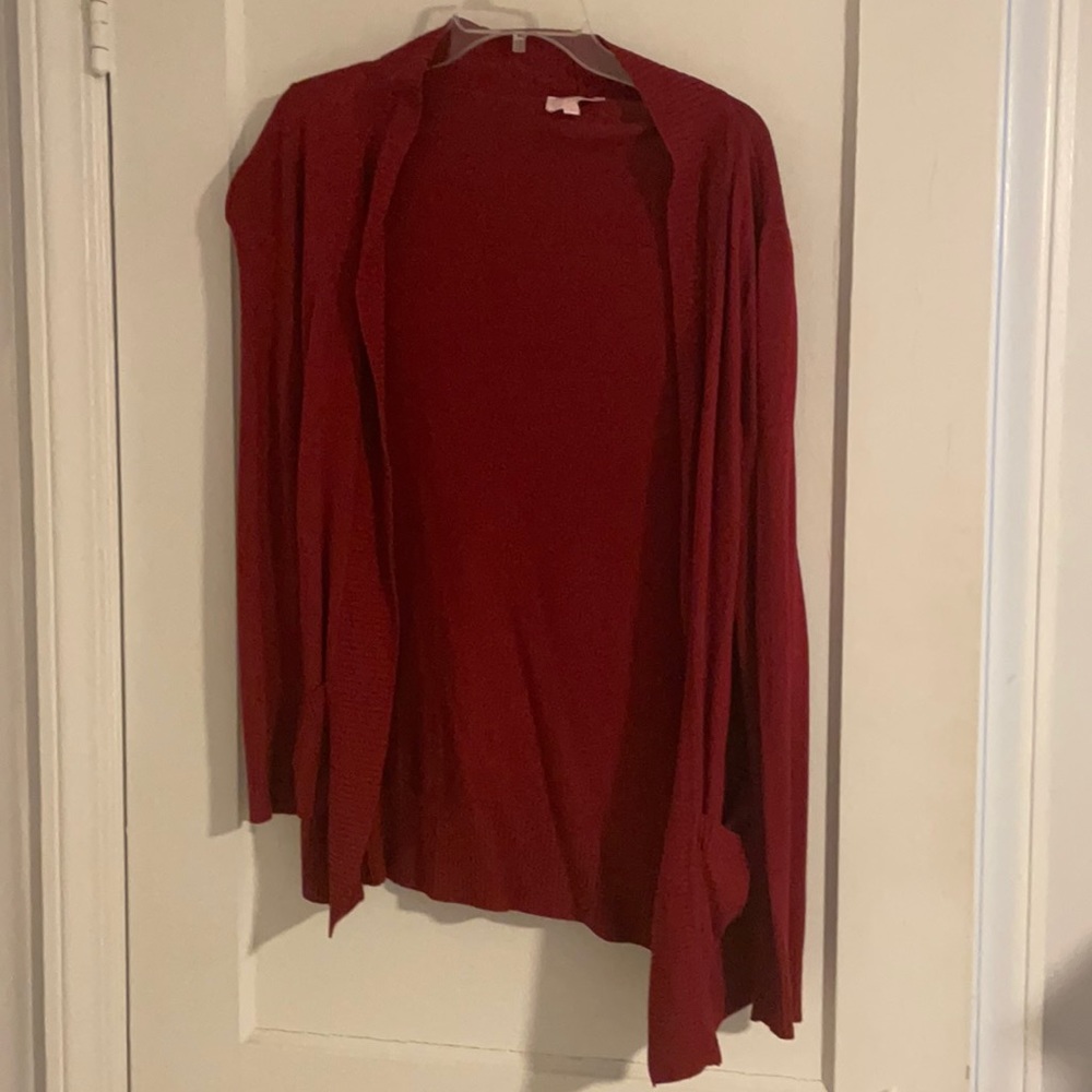 Pink Lily Red Cardigan